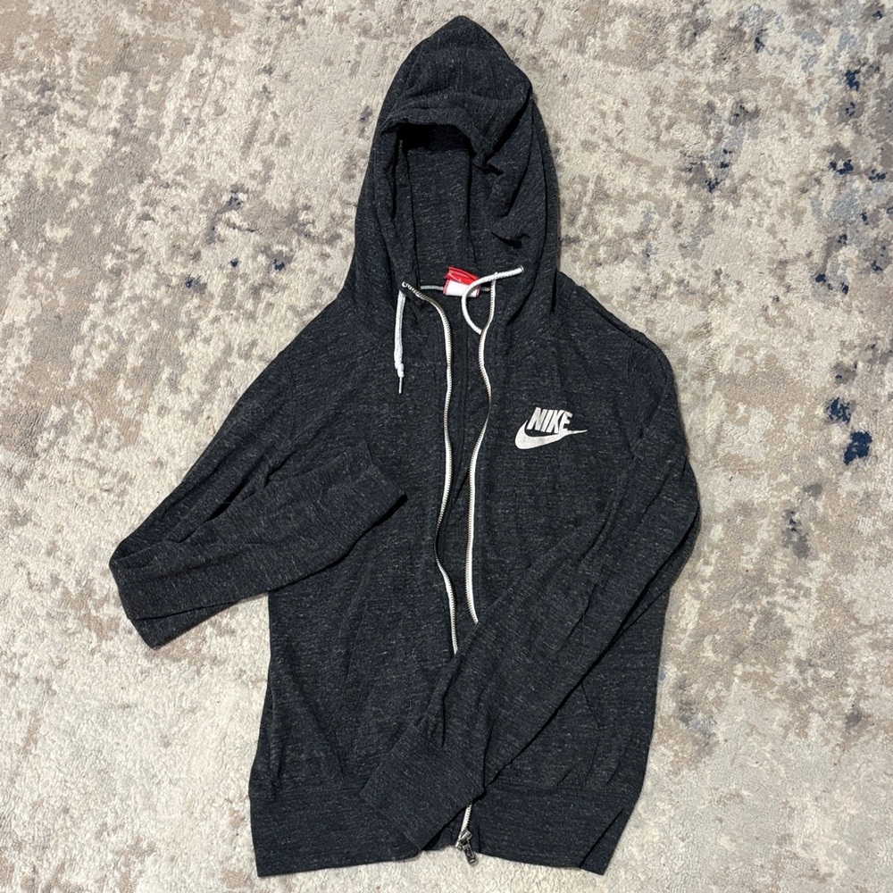 Nike Women's Dark Gray Zip-Up Sweater